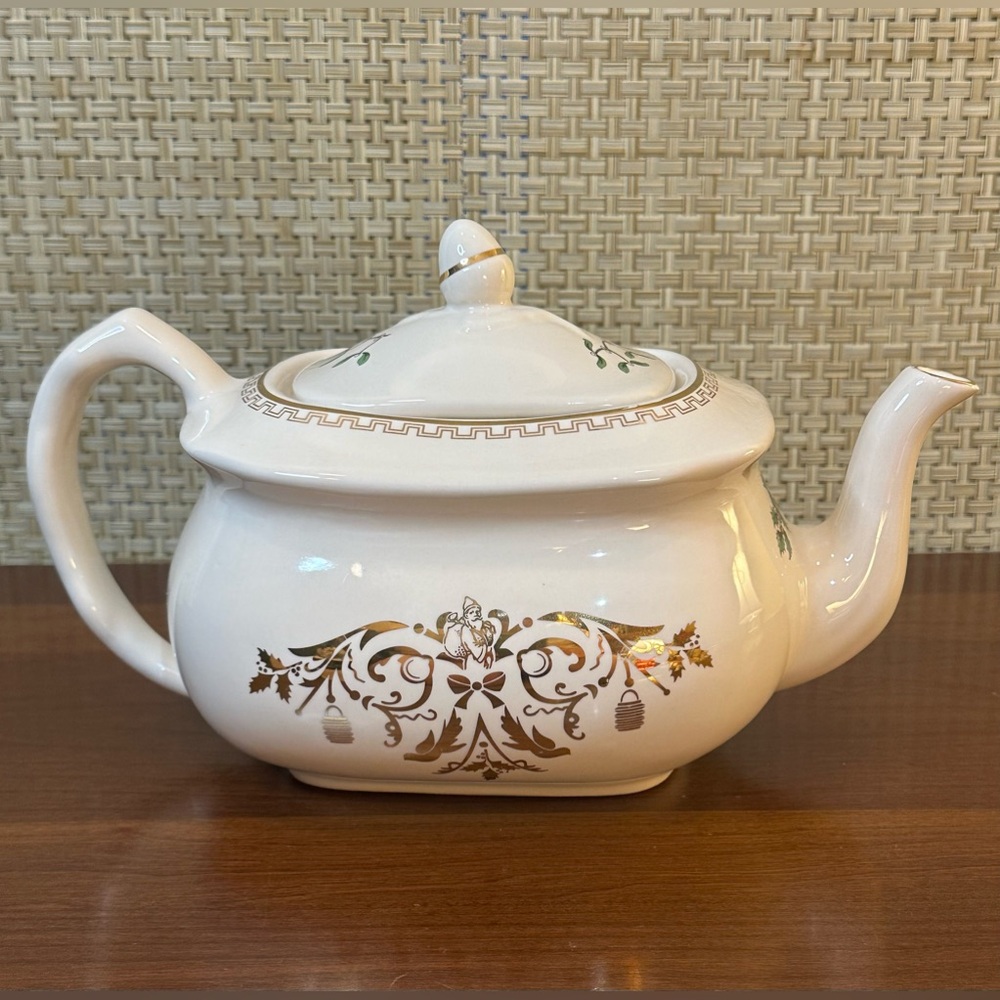 🎄🌟4xHP🌟VTG Spode of England Christmas Tree Gold Teapot - Picture 5 of 16